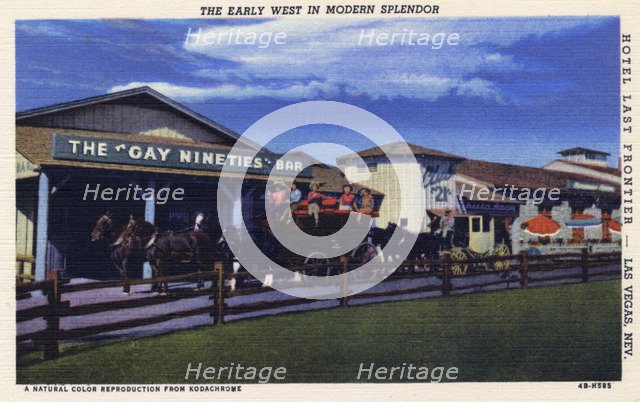 'The Early West in Modern Splendor', postcard, 1944. Artist: Unknown