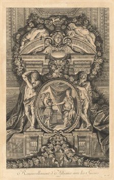 Renouvellement d'Alliance avec les Suisses 1663 (Renewal of Alliance...) [pl. 18], published 1752. Creators: Jean-Baptiste Masse, Nicolas-Gabriel Dupuis.