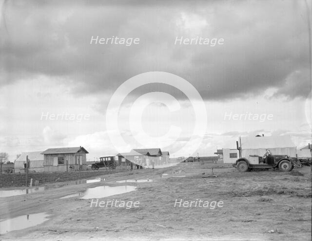 Street and homes in "Little Oklahoma", California, 1936. Creator: Dorothea Lange.