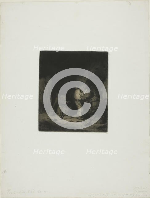 The Forge, 1848. Creator: Charles Emile Jacque.