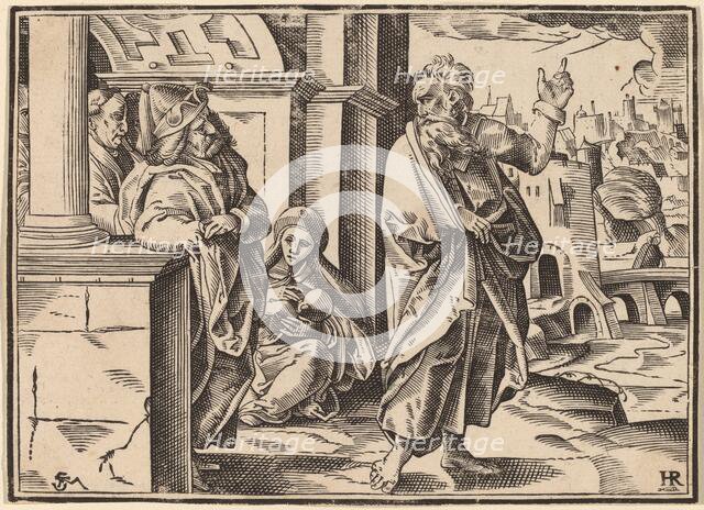 Christ Tells His Disciples of the Last Judgment, published 1630. Creator: Christoph Maurer.