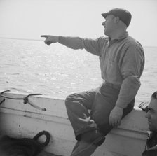 On board the fishing boat Alden out of Gloucester, Massachusetts, 1943. Creator: Gordon Parks.