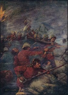 'Thus Did A Hundred Men Keep Three Thousand Savages At Bay', c1908, (c1920).  Artist: Joseph Ratcliffe Skelton.