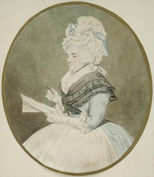Old Lady with Magnifying Glass, between 1750 and 1824. Creator: John Downman.