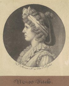 Miss Fitch, 1797. Creator: Charles Balthazar Julien Févret de Saint-Mémin.