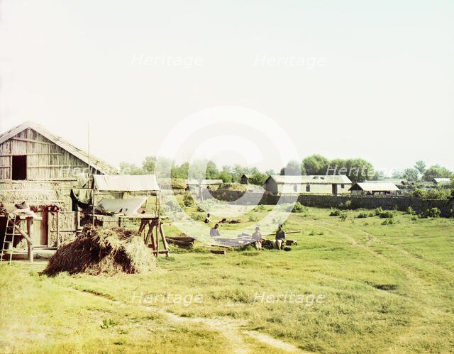 Village of Saatly, Mugan steppe, between 1905 and 1915. Creator: Sergey Mikhaylovich Prokudin-Gorsky.