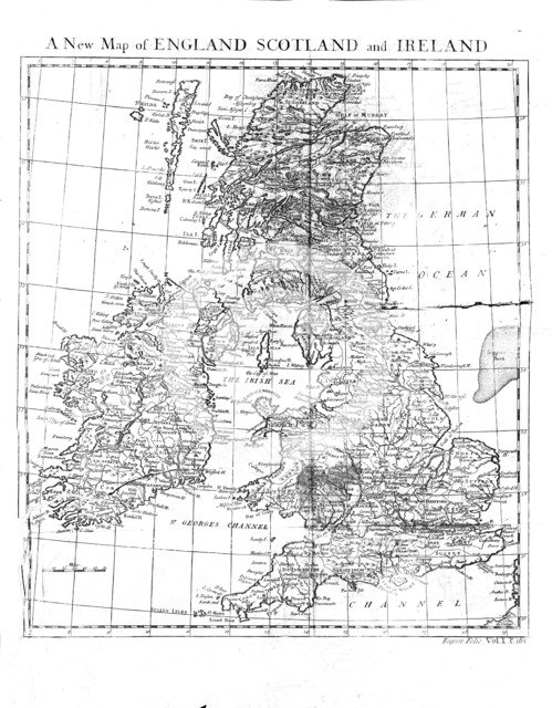 A New Map of England Scotland and Wales, c19th century. Artist: Unknown.