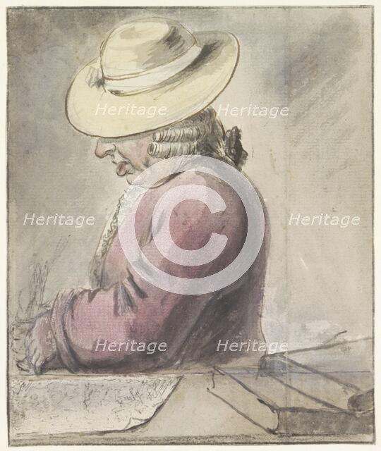 Portrait of Johann Goll van Franckenstein, with hat, facing left, 1783. Creator: Louis Bernard Coclers.