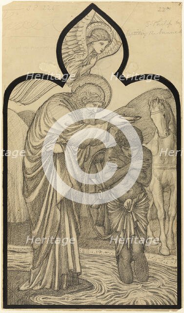 Saint Philip Baptising the Eunuch, 1853/98. Creator: Sir Edward Coley Burne-Jones.