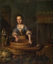 'A Cook', Dutch painting of 18th century. Artist: Louis de Moni