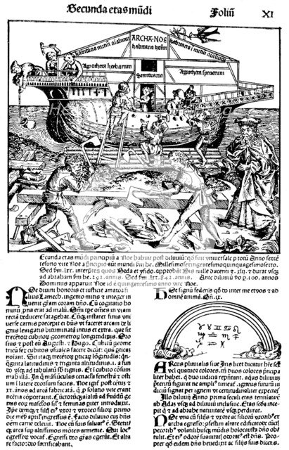 Page from the book The Nuremberg Chronicle, by Hartmann Schedel, 1493.  Artist: Michael Wolgemut