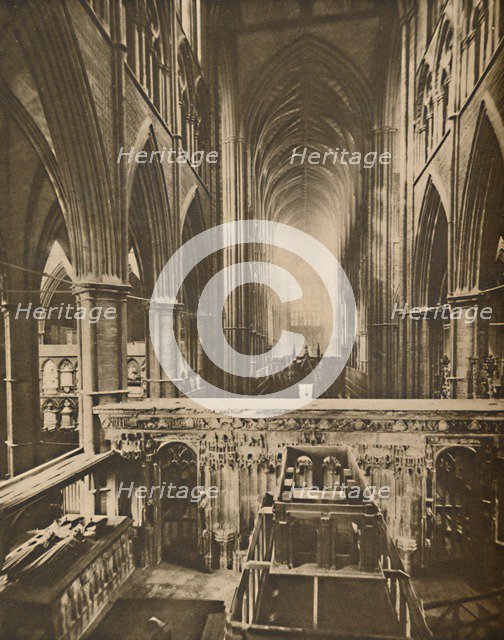'The Abbey's Grand Interior: Looking West from the Chapel of the Confessor', c1935. Creator: Unknown.