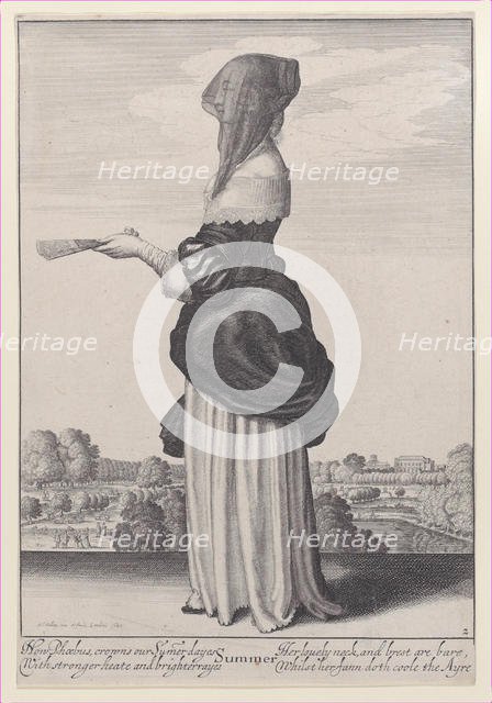 Summer, from The Seasons, 1643-44., 1643-44. Creator: Wenceslaus Hollar.