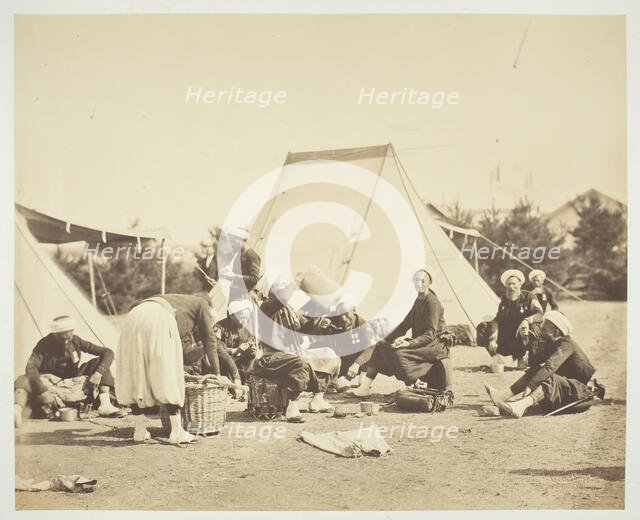 Untitled [Zouaves], 1857.  Creator: Gustave Le Gray.