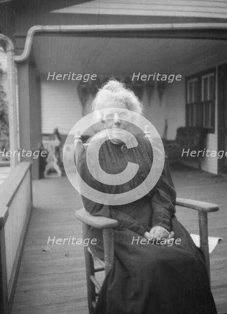 MacKaye, Steele, Mrs., seated outdoors, 1927 Creator: Arnold Genthe.