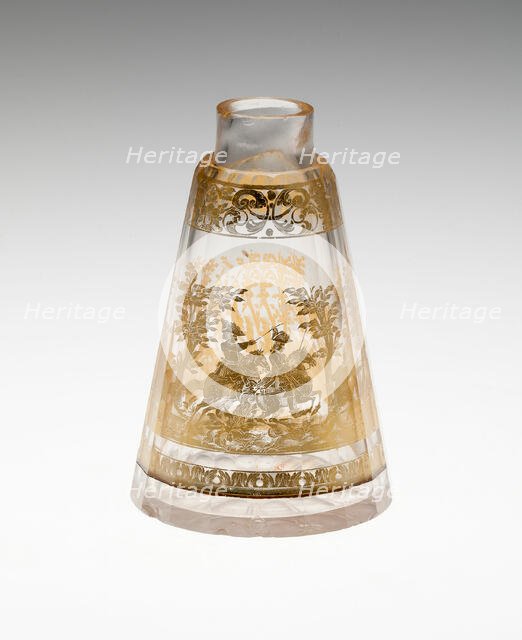 Flask, Bohemia, c. 1730. Creator: Bohemia Glass.