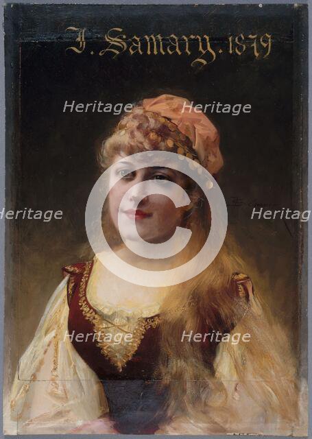 Portrait of Jeanne Samary (1857-1890), member of the Comédie-Française., c1878 — 1888. Creator: Francois Schommer.