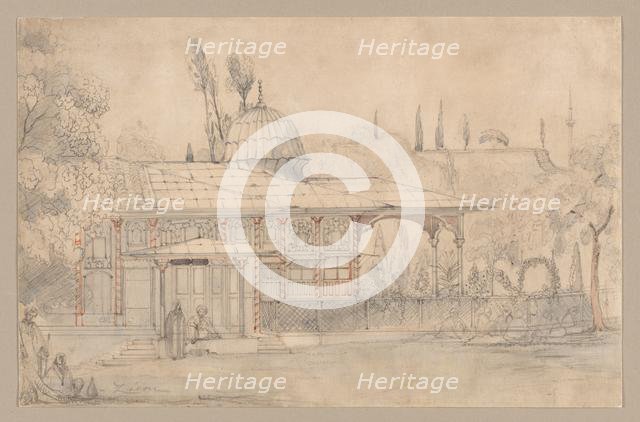 Pavilion Near a Mosque, 1800s. Creator: Félix Ziem (French, 1821-1911).