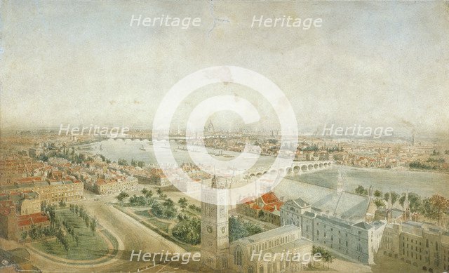 Westminster, London, c1830. Artist: Thomas Kearnan