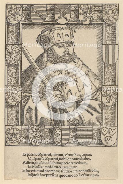 Copy of John Frederic the Magnanimous, in Electoral Robes. Creators: Lucas Cranach the Younger, Workshop of Lucas Cranach the Younger.