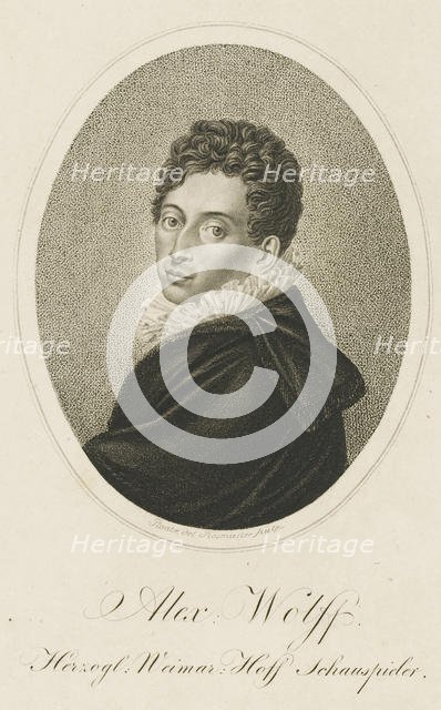 Portrait of Pius Alexander Wolff (1782-1828), ca 1820. Creator: Rossmaesler, Johann Adolf (1770-1821).