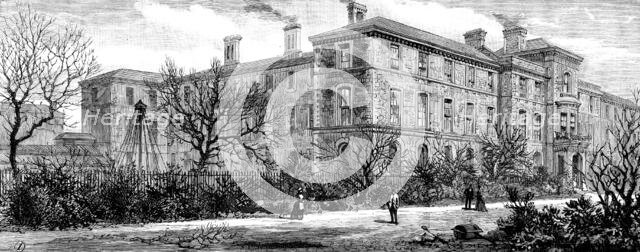 Fire at Forest Gate...School of the Whitechapel and Poplar Unions: view of the building, 1890. Creator: Unknown.