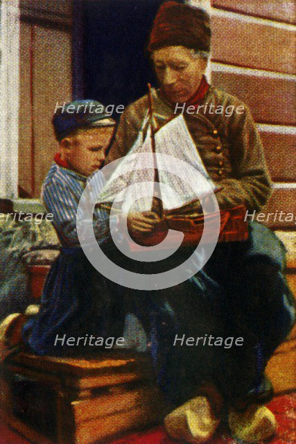 Dutch father and son in traditional dress, c1928. Creator: Unknown.