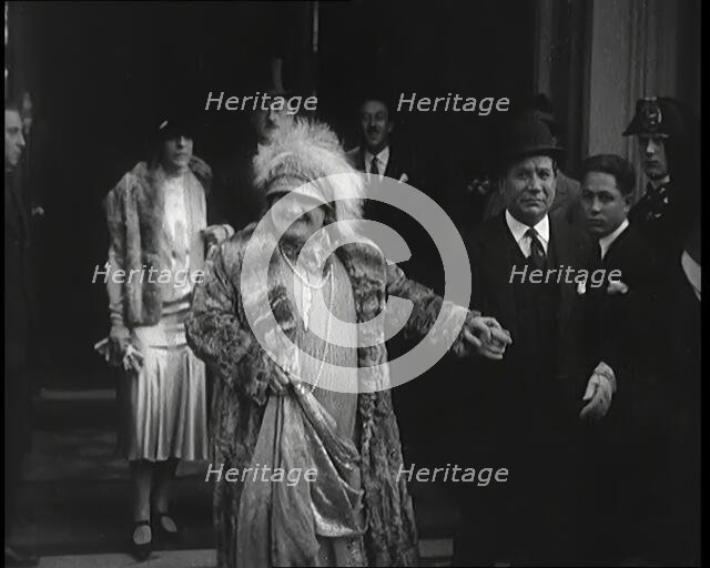 The Italian Opera Singer Luisa Tetrazzini Marrying Pietro Vernati, 1926. Creator: British Pathe Ltd.