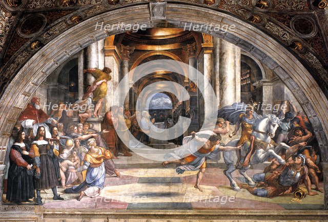 The Expulsion of Heliodorus, 1511-1512. Artist: Raphael (1483-1520)