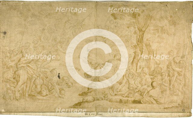 Moses Tapping the Rock, n.d. Creator: Unknown.