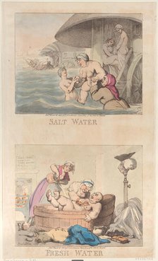 Salt Water and Fresh Water, March 25, 1800., March 25, 1800. Creator: Thomas Rowlandson.
