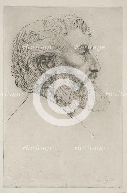 Portrait of Sir Frederick Leighton (First Plate). Creator: Alphonse Legros (French, 1837-1911).