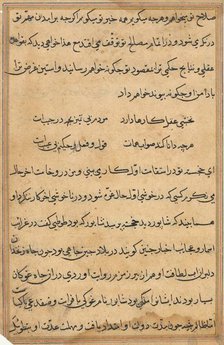 Page from Tales of a Parrot (Tuti-nama): text page, c. 1560. Creator: Unknown.