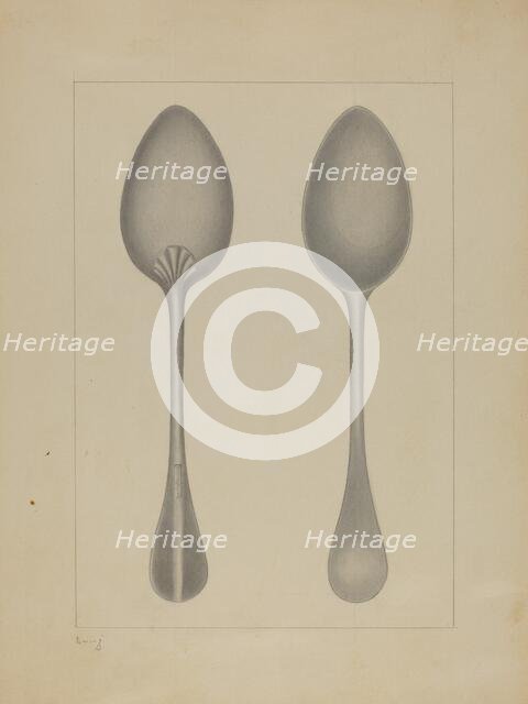 Pewter Spoon, c. 1937. Creator: Burton Ewing.