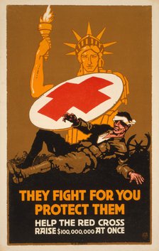 Fundraising Poster for the Red Cross, 1917. 