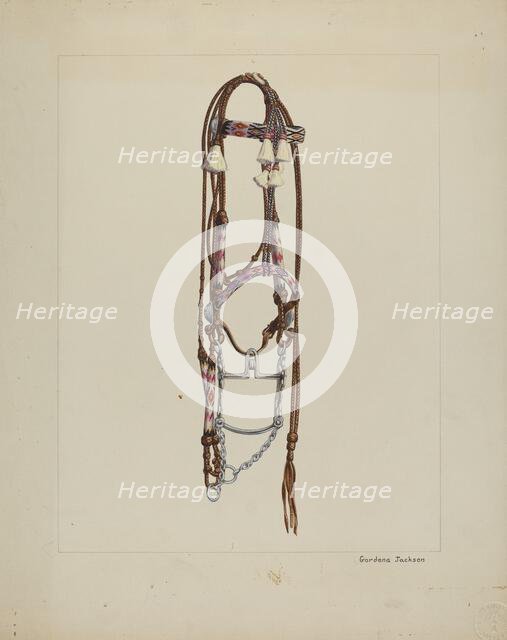 Horse Hair Bridle, c. 1937. Creator: Gordena Jackson.