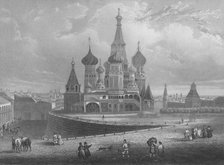'Wassili Blagennoi or the Cathedral of St. Basil Moscow', c1850. Artist: Albert Henry Payne.