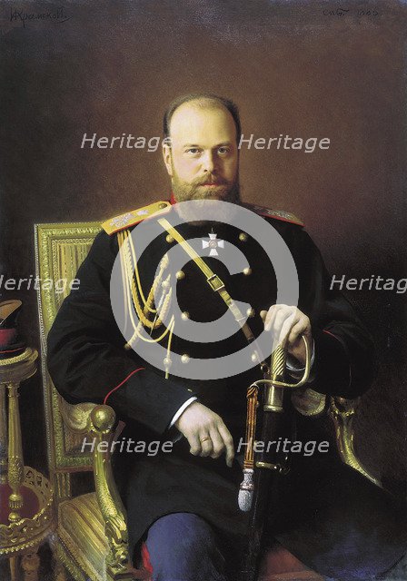 'Portrait of the Emperor Alexander III', 1886. Artist: Ivan Kramskoy