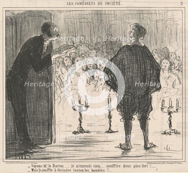 Voyons Mr. le Baron ..., 19th century. Creator: Honore Daumier.