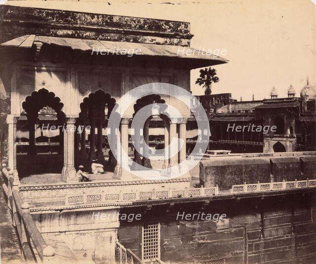 The Diwan-i Khas from the Mussaman Burj, Agra Palace, 1862-64. Creator: John Murray.