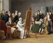 Studio Scene (Adélaïde Labille-Guiard Portrays Joseph-Marie Vien), 1808. Creator: Capet, Marie-Gabrielle (1761-1818).