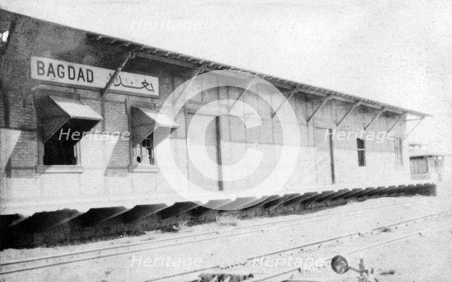 Baghdad south train station, Iraq, 1917-1919. Artist: Unknown