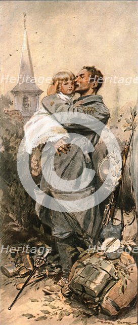 'Les transformations du fantassin Francais pendant la guerre', 1917. Creator: Georges Bertin Scott.