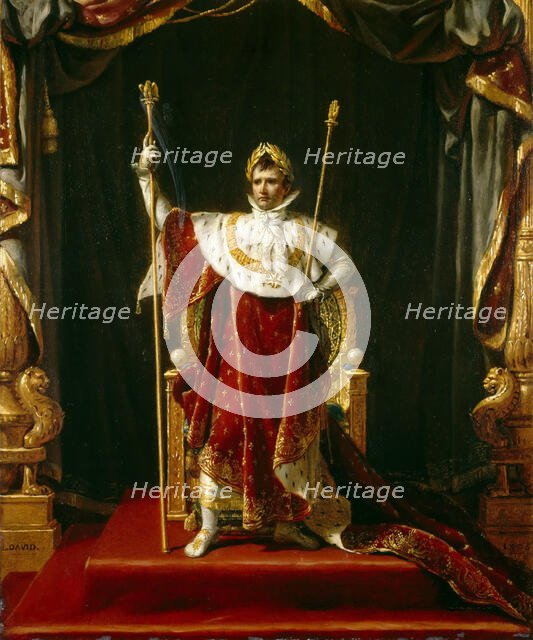 Emperor Napoleon I in His Imperial Robes, 1805. Creator: David, Jacques Louis (1748-1825).