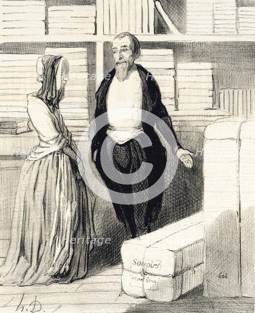 Nos comptes sont faciles a établir.., 1844. Creator: Honore Daumier.