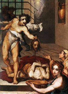 The Beheading of Saint John the Baptist, ca 1564. Creator: Pino (Marco da Siena), Marco (1521-1583).