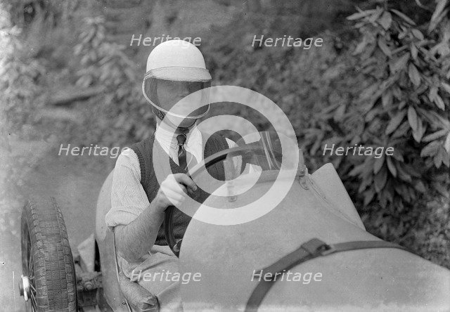 Charles Mortimer behind the wheel of a MG KN Special, c1930s Artist: Bill Brunell.