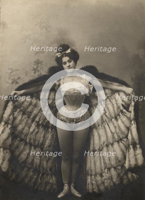 Aleksandra Semenovna Lavrent'eva, Sister of Photographer A.S. Lavrent'ev, in a Ballet Costume, 1900. Creator: AS Lavrentev.