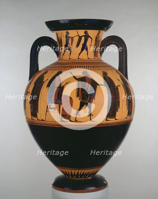 Attic black-figure neck amphora, c540 BC. Artist: The Affecter.