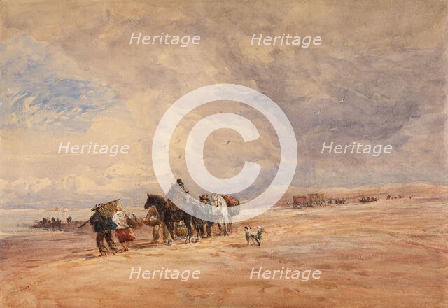 Shrimpers: A Breezy Morning, 1845-50. Creator: David Cox the Elder.